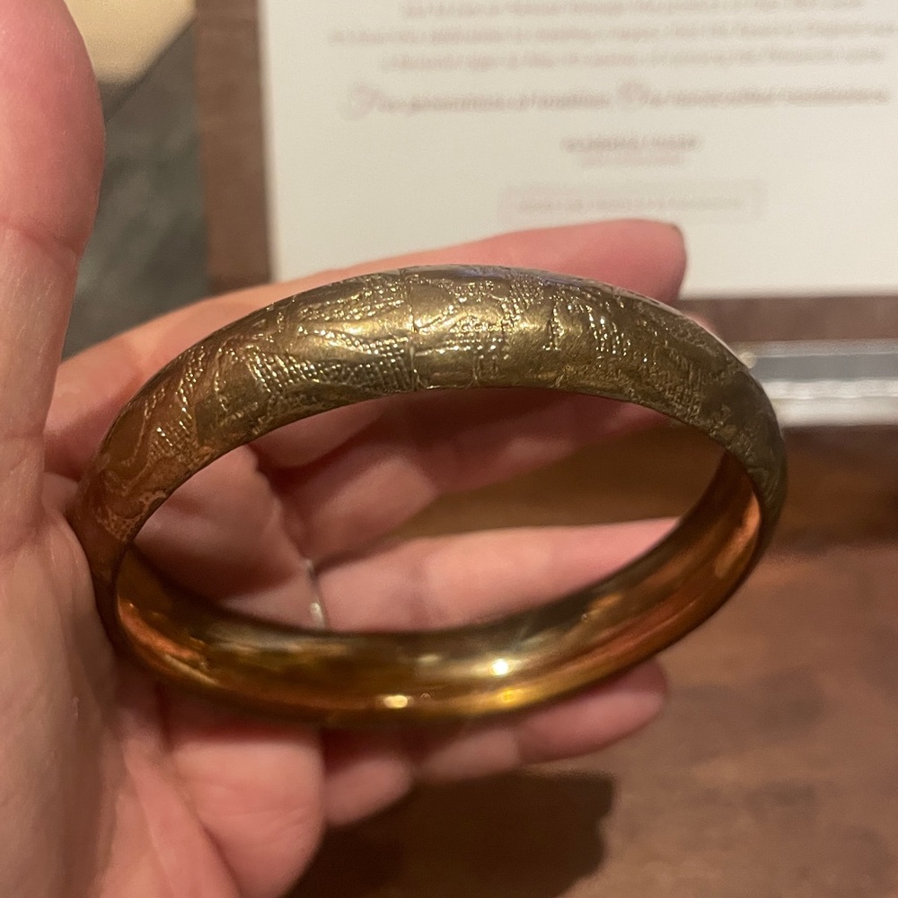 Antique gold bangle bracelet - Picture 5 of 5